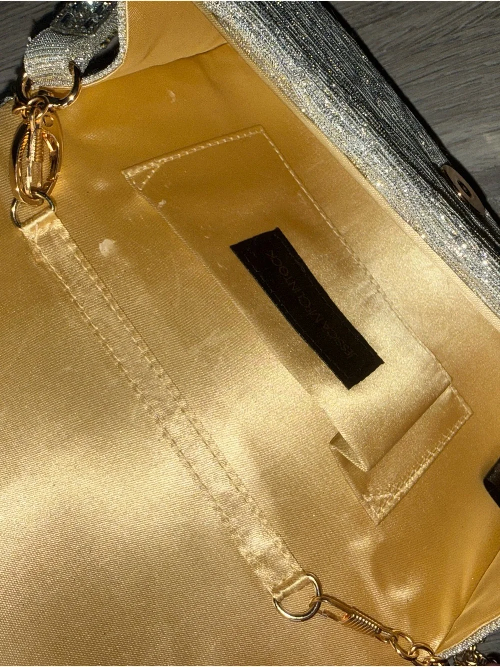 Sparkling Silver Crossbody Clutch
